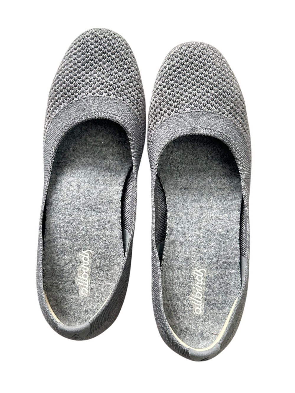 Allbirds Tree Breezer Flats Mist Grey Knit Merino Slip On Ballet Size 6.5 - Picture 2 of 11